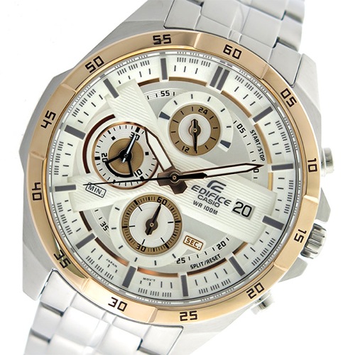 カシオ エディフィス クロノグラフ クオーツ メンズ 腕時計 EFR-556DB-7AV ホワイト