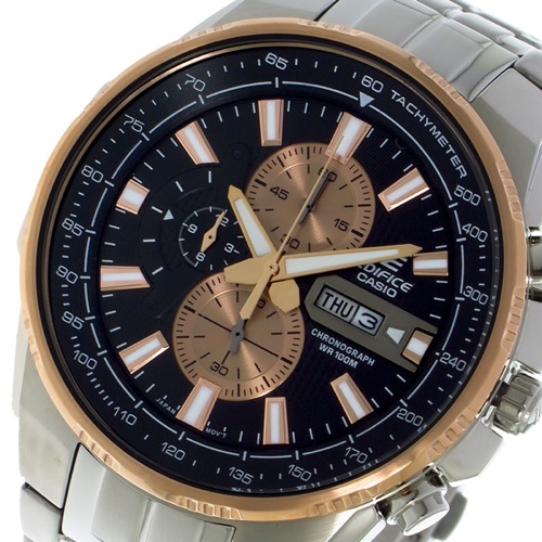 カシオ エディフィスクロノ クォーツ メンズ 腕時計 EFR549D1B9 ブラック