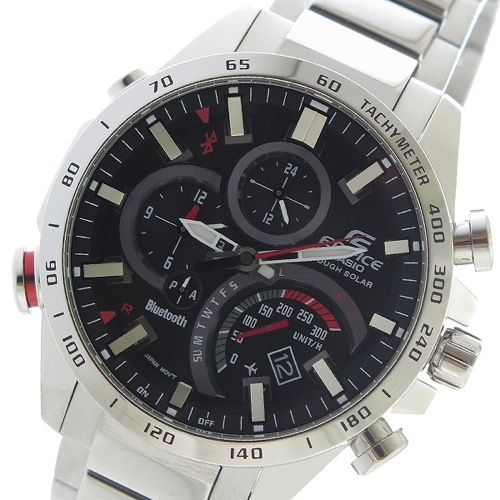 カシオ エディフィス タイムトラベラー TIME TRAVELER クオーツ メンズ 腕時計 EQB-501XD-1A ブラック