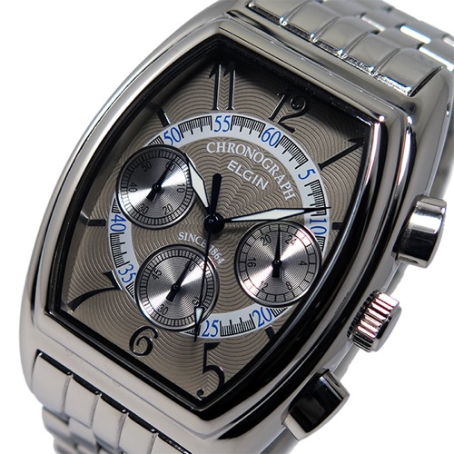 エルジン ELGIN クオーツ メンズ クロノ 腕時計 FK1403S-IV グレー