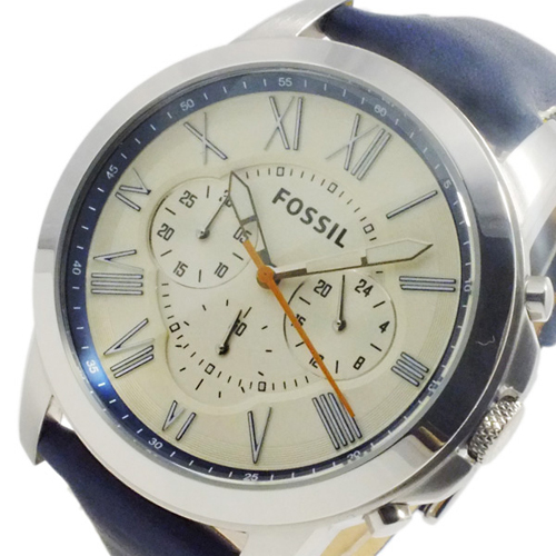 フォッシル FOSSIL グラント クオーツ メンズ クロノ 腕時計 FS4925 アイボリー