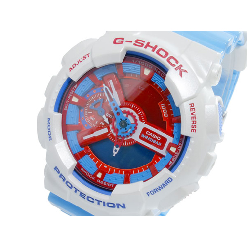 カシオ Gショック ブルー&レッドシリーズ クオーツ デジタル メンズ 腕時計 GA-110AC-7