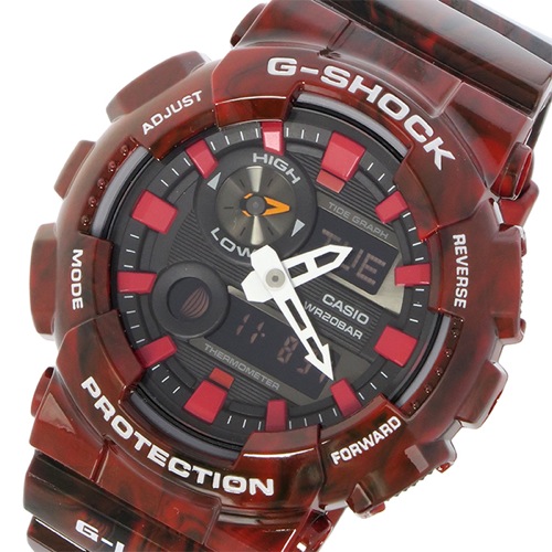 カシオ Gショック Gライド G-LIDE メンズ 腕時計 GAX-100MB-4A ブラック レッドマーブル