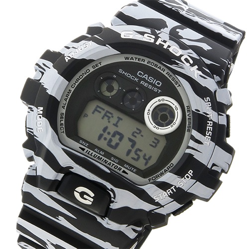 カシオ Gショック ホワイト&ブラック クオーツ メンズ 腕時計 GD-X6900BW-1 タイガーカモ