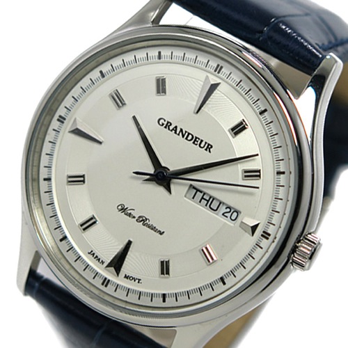 グランドール GRANDEUR クオーツ メンズ 腕時計 GSX058M1 ホワイト