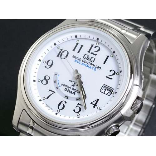 シチズン キューアンドキュー Q&Q 電波 ソーラー メンズ 腕時計 HG00-204