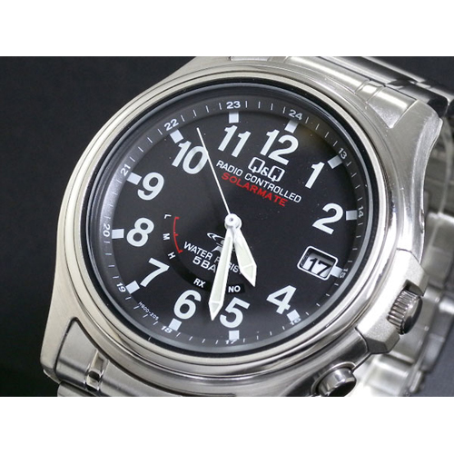 シチズン キューアンドキュー Q&Q 電波 ソーラー メンズ 腕時計 HG00-205