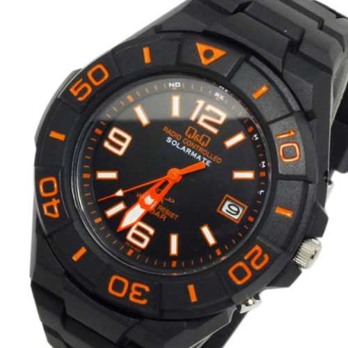 シチズン キューアンドキュー ソーラー 電波 メンズ 腕時計 HG14-325 ブラック