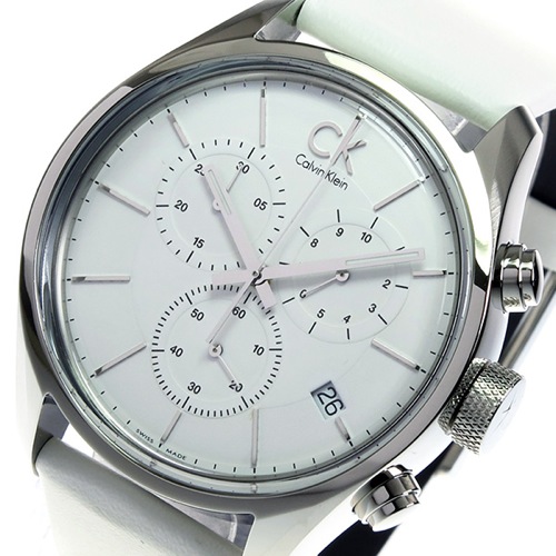 カルバン クライン クロノ クオーツ メンズ 腕時計 K2H27101 ホワイト