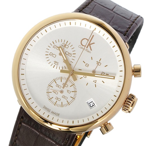 カルバンクライン サブスタンシャル クロノ クオーツ メンズ 腕時計 K2N286G6 シルバー