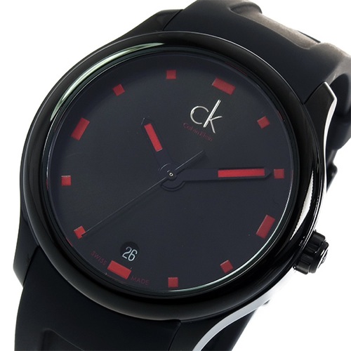 カルバンクライン ヴィジブル クオーツ メンズ 腕時計 K2V214DZ ブラック