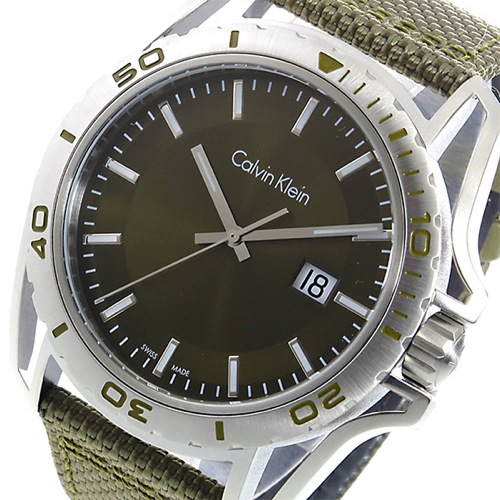 カルバン クライン クオーツ メンズ 腕時計 K5Y31XWL グリーン