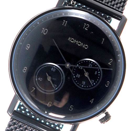 コモノ クオーツ メンズ 腕時計 KOM-W4021 ブラック