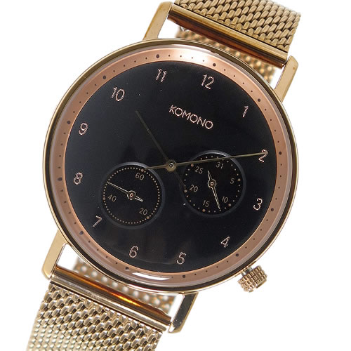 コモノ クオーツ メンズ 腕時計 KOM-W4022 ブラック