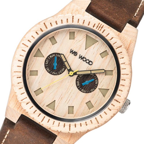 ウィーウッド 木製 メンズ 腕時計 LEO-LEATHER-BE ベージュ 国内正規