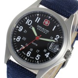 スイスミリタリー SWISS MILITARY クオーツ メンズ 腕時計 ML-407 ブラック