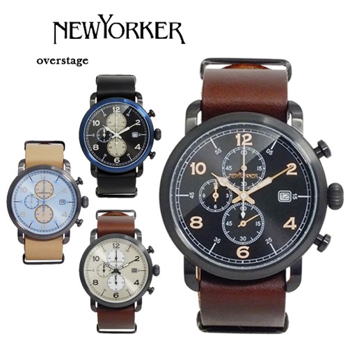 ニューヨーカー オーバーステージ クロノ メンズ クオーツ 腕時計 NY00703N