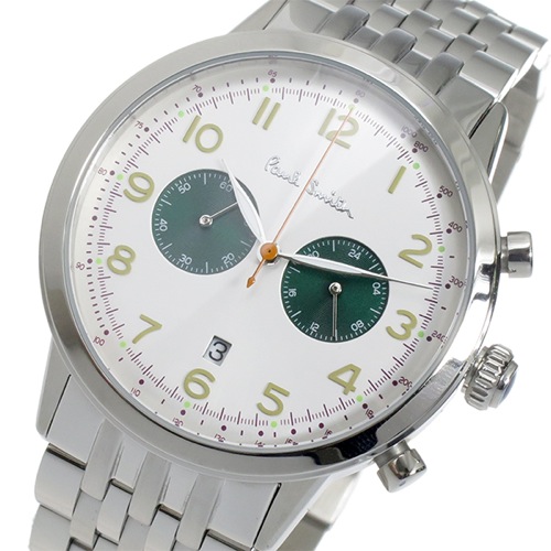 ポールスミス PAULSMITH クロノ クオーツ メンズ 腕時計 P10016 ホワイト