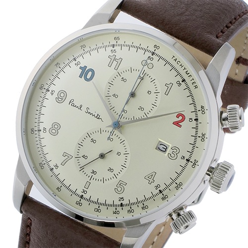 ポールスミス ブロック クロノ クオーツ メンズ 腕時計 P10141 シャンパンゴールド