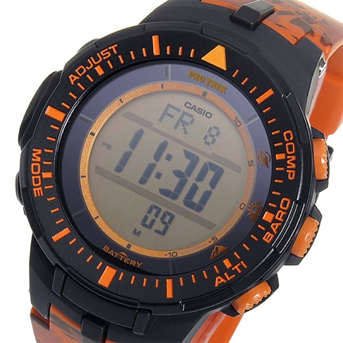 カシオ プロトレック クオーツ メンズ 腕時計 PRG-300CM-4 オレンジカモフラ