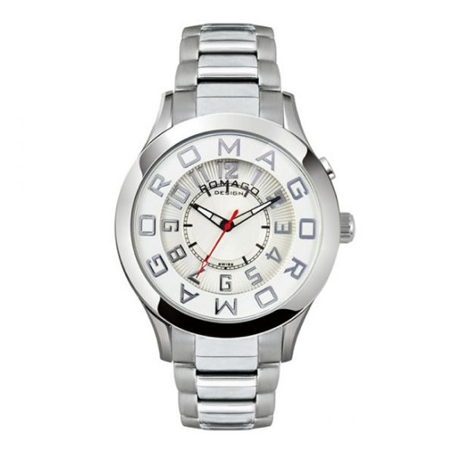 ロマゴデザイン アトラクションシリーズ クオーツ メンズ 腕時計 RM015-0162SS-SVWH シルバー