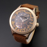 ロマゴデザイン ヴァイブランシーシリーズ クオーツ メンズ 腕時計 RM047-0314HH-BR ヒョウ柄