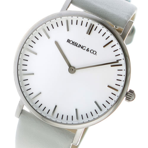 ロスリング CLASSIC 36MM light gray クオーツ ユニセックス 腕時計 RO-005-013 ライトグレー/ホワイト