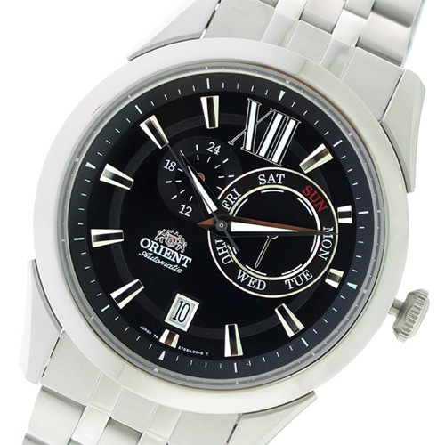 オリエント 自動巻き メンズ 腕時計 SET0X004B0-B ブラック/シルバー