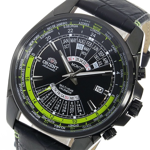 オリエント 万年カレンダー50周年 自動巻き メンズ 腕時計 SEU0B005BH ブラック