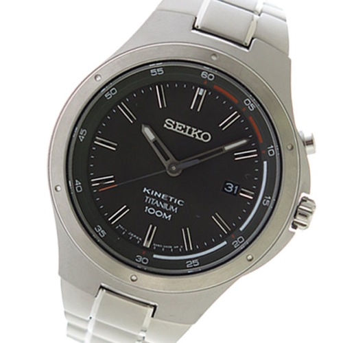 セイコー キネティック チタン 自動巻き メンズ 腕時計 SKA713P1 グレー
