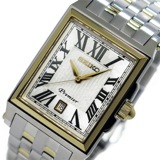 セイコー プルミエ クオーツ メンズ 腕時計 SKK718P1 ホワイト/ゴールド