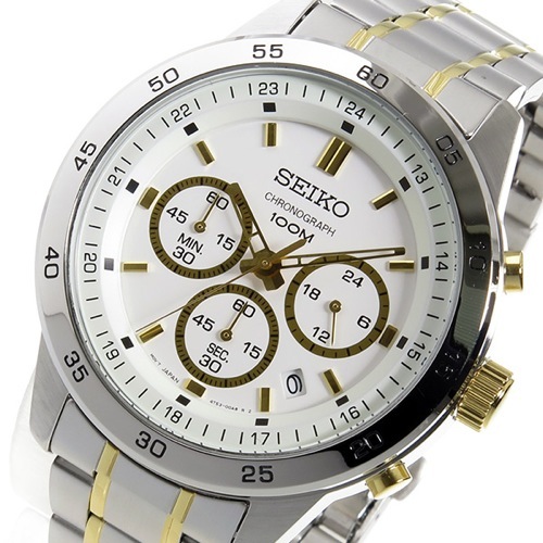 セイコー SEIKO クオーツ クロノ メンズ 腕時計 SKS523P1 ホワイト