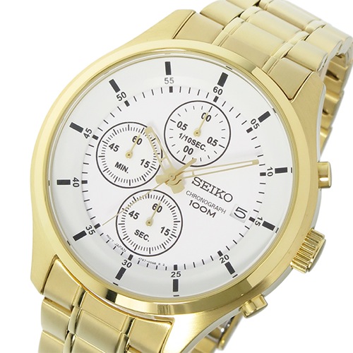 セイコー SEIKO クロノ クオーツ メンズ 腕時計 SKS544P1 ホワイト