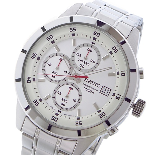 セイコー クロノ クオーツ メンズ 腕時計 SKS557P1 ホワイト