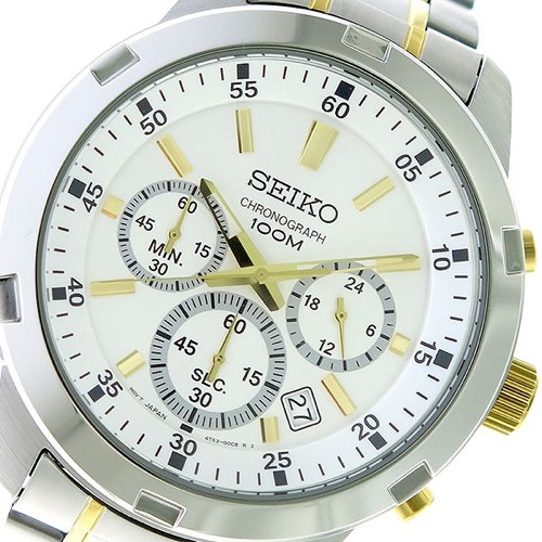 セイコー クオーツ メンズ 腕時計 SKS607P1 シルバー/シルバー×ゴールド