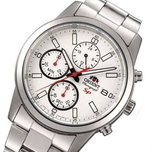 オリエント ORIENT クロノ クオーツ メンズ 腕時計 SKU00003W ホワイト