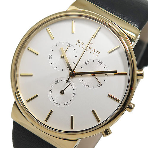 スカーゲン SKAGEN クオーツ メンズ クロノ 腕時計 SKW6143 ホワイト