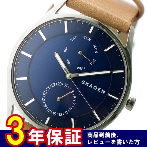 スカーゲン クオーツ メンズ 腕時計 SKW6369 ネイビー/キャメル