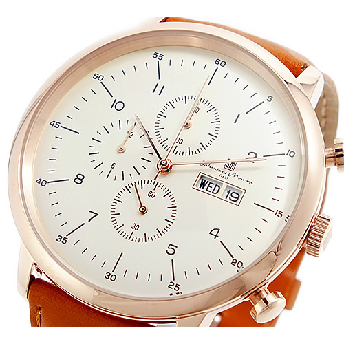 サルバトーレマーラ クオーツ ユニセックス クロノ 腕時計 SM12124-PGWH
