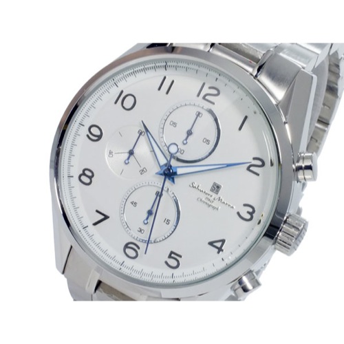 サルバトーレマーラ クオーツ メンズ クロノグラフ 腕時計 SM14103-SSWHA