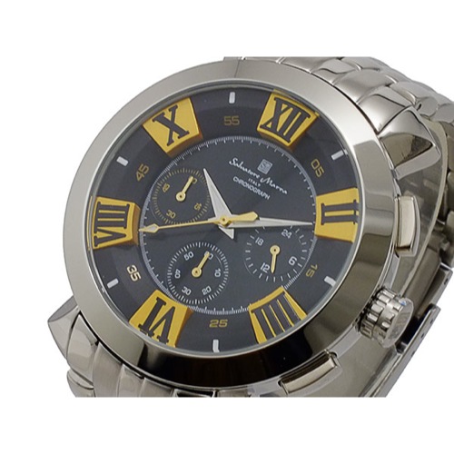 サルバトーレマーラ クオーツ メンズ クロノグラフ 腕時計 SM14107-SSBKGD