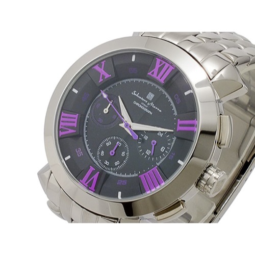 サルバトーレマーラ クオーツ メンズ クロノグラフ 腕時計 SM14107-SSBKPL