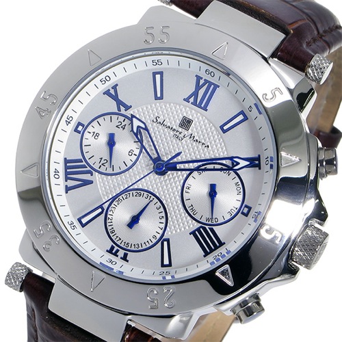 サルバトーレ マーラ クオーツ メンズ 腕時計 SM14118S-SSWH ホワイト