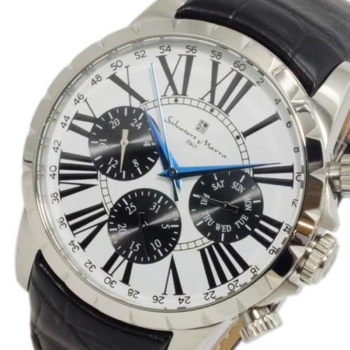サルバトーレ マーラ クオーツ メンズ 腕時計 SM15103-SSWH ホワイト