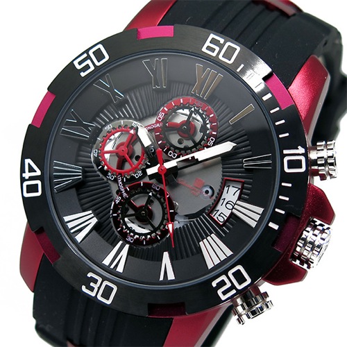 サルバトーレマーラ クロノ クオーツ メンズ 腕時計 SM15109-BKRD レッド