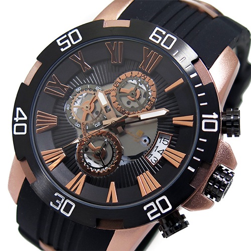 サルバトーレマーラ クロノ クオーツ メンズ 腕時計 SM15109-PGBK ピンクゴールド