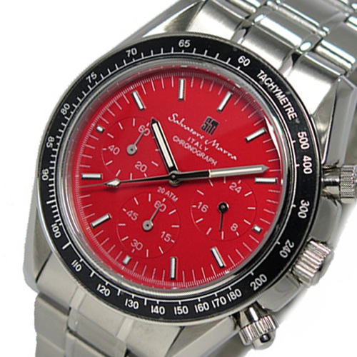 サルバトーレ マーラ クロノ クオーツ メンズ 腕時計 SM15111-SSRD レッド