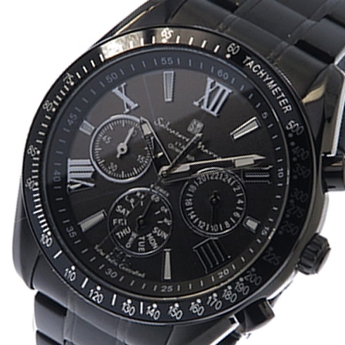 サルバトーレ マーラ ソーラー クロノ メンズ 腕時計 SM15116-BKBKSV ブラック