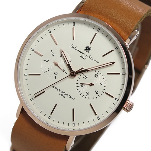サルバトーレ マーラ クオーツ ユニセックス 腕時計 SM15117-PGWHPG ホワイト