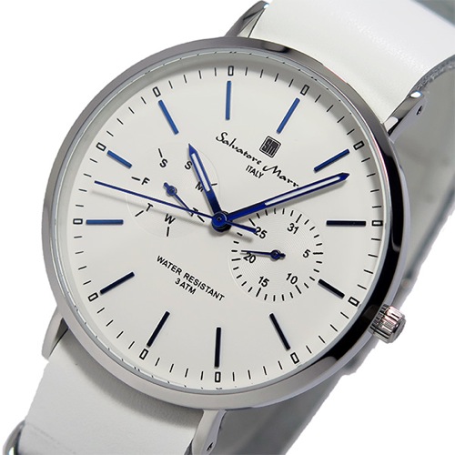 サルバトーレ マーラ クオーツ ユニセックス 腕時計 SM15117-SSWHBL ホワイト